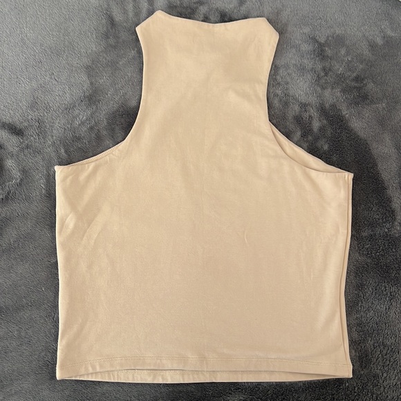 Abercrombie & Fitch Tank Top with twisted neck Beige Color Size Large - Picture 3 of 4
